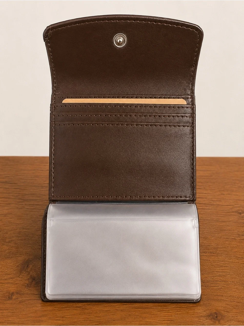 Buxton Brown Leather Key & Card Holder